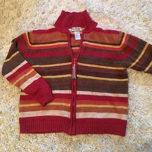 Vintage Striped Zip Cardigan